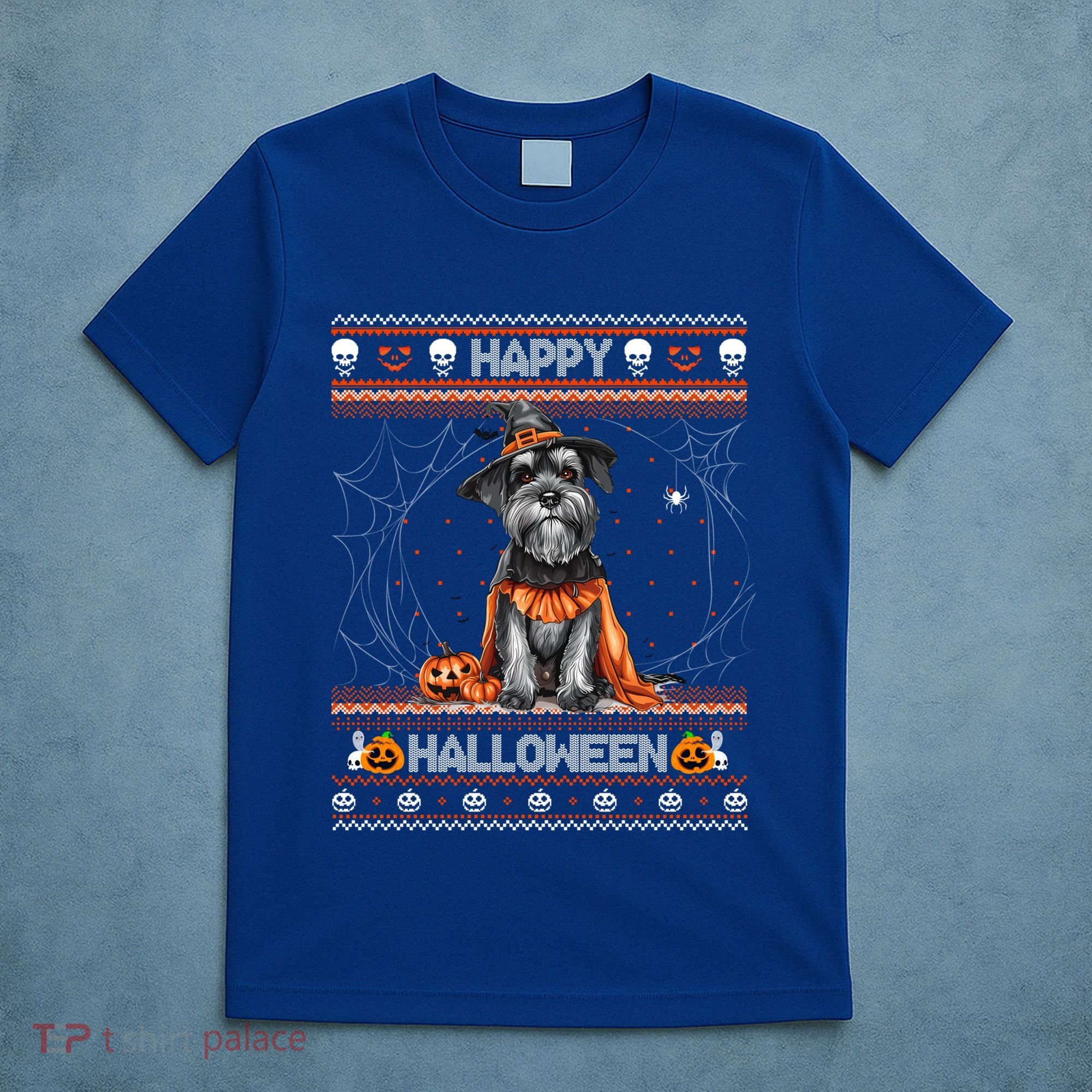 Happy Halloween Ugly Miniature Schnauzer Howloween Pumpkin Gift T-Shirt