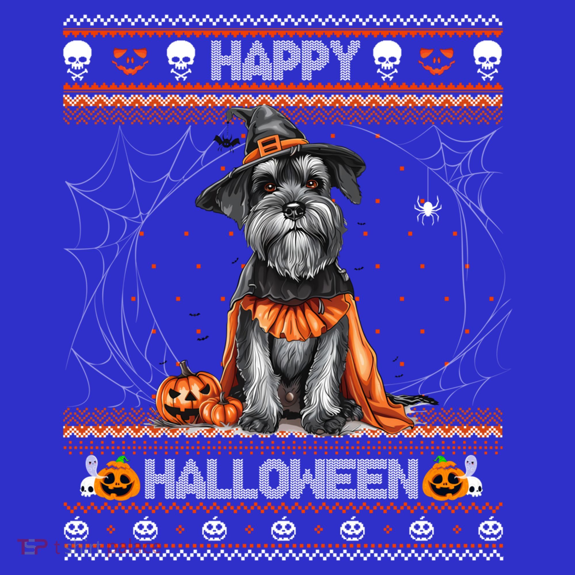 Happy Halloween Ugly Miniature Schnauzer Howloween Pumpkin Gift Women's Tank Top