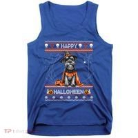 Happy Halloween Ugly Miniature Schnauzer Howloween Pumpkin Gift Tank Top thumb 0