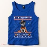 Happy Halloween Ugly Miniature Schnauzer Howloween Pumpkin Gift Tank Top thumb 2