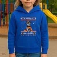 Happy Halloween Ugly Miniature Schnauzer Howloween Pumpkin Gift Kids Hoodie thumb 3