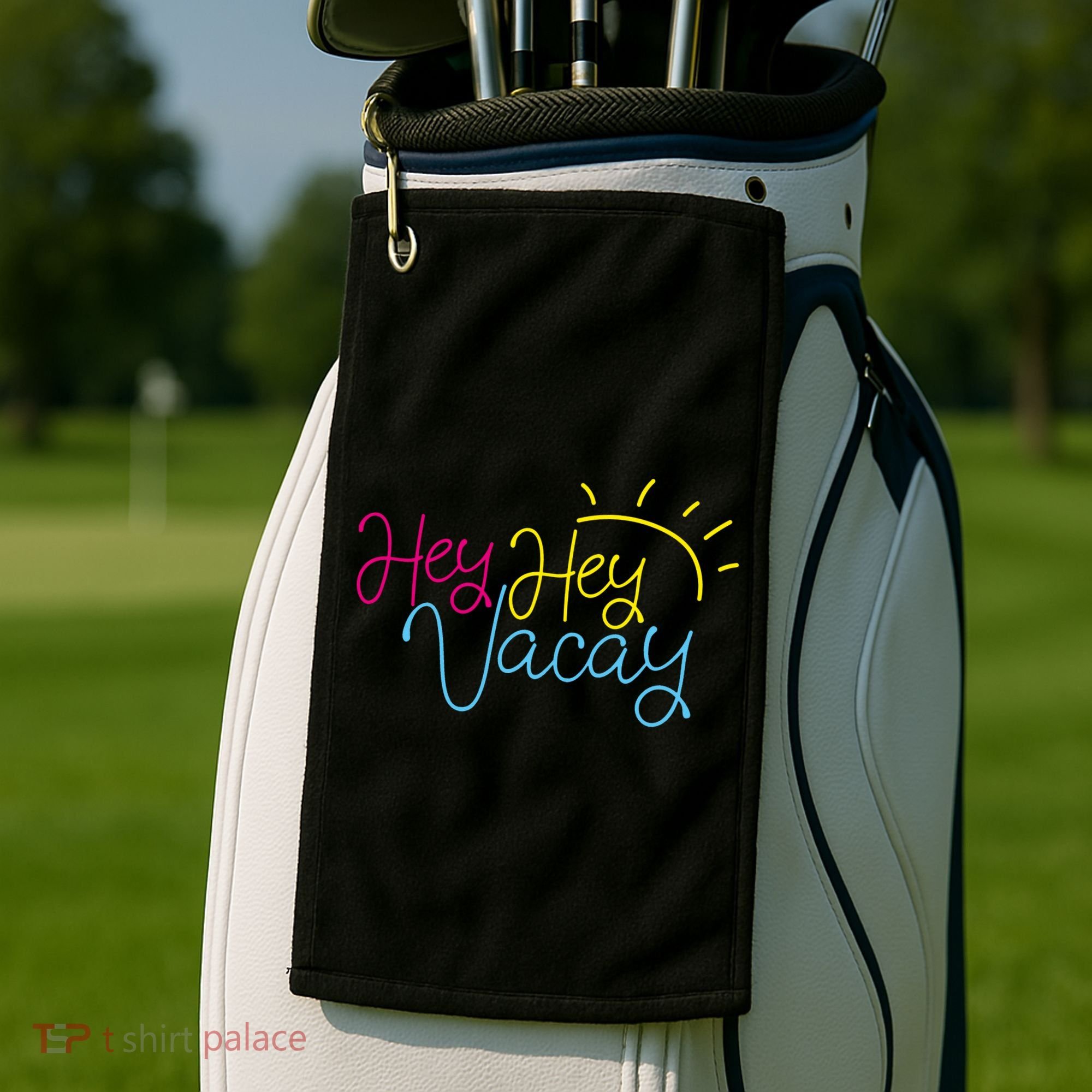 Hey Hey Vacay Summer Sun Golf Towel