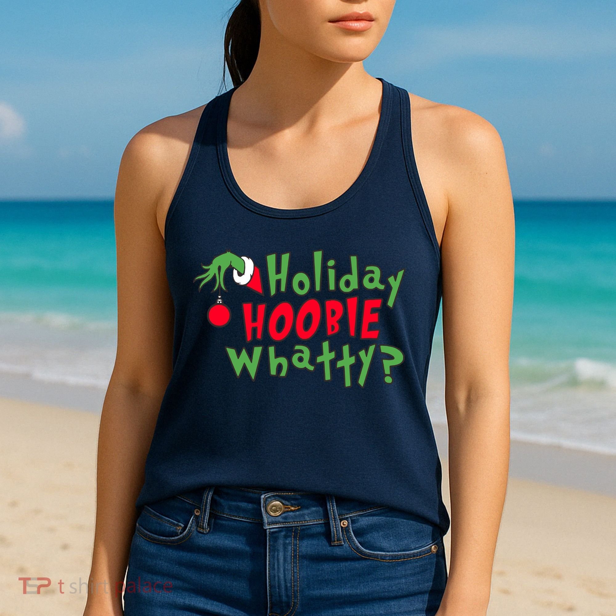 Holiday Hoobie Whatty, The Stole Christmas Women's Tank Top