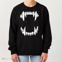 Halloween Horror Wolf Dog Vampire Monster Teeth Costume Women's Sweatshirt thumb 0