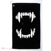 Halloween Horror Wolf Dog Vampire Monster Teeth Costume Golf Towel thumb 0