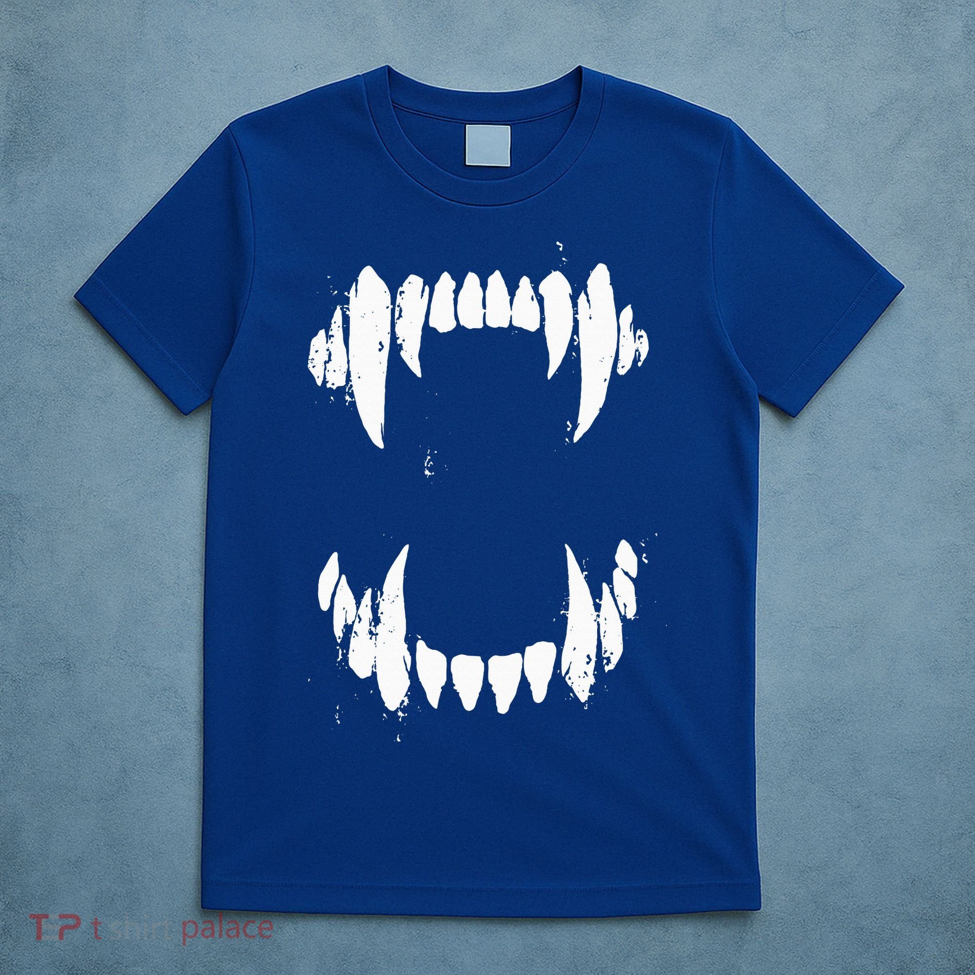 Halloween Horror Wolf Dog Vampire Monster Teeth Costume T-Shirt