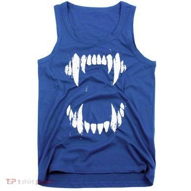 Halloween Horror Wolf Dog Vampire Monster Teeth Costume Tank Top