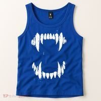 Halloween Horror Wolf Dog Vampire Monster Teeth Costume Tank Top thumb 2