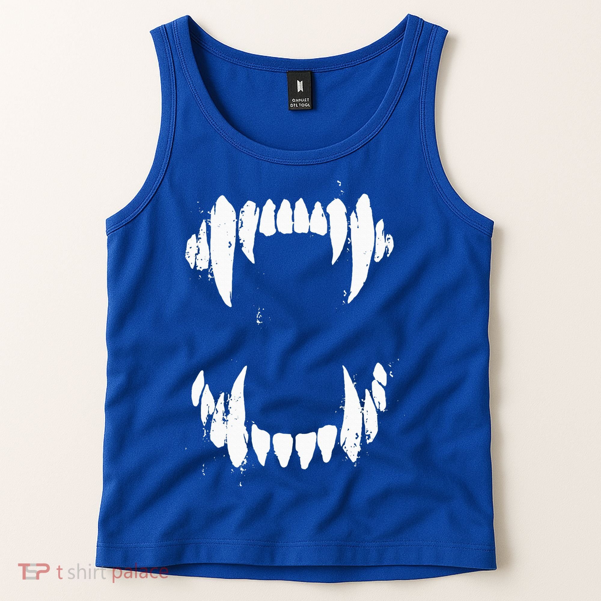 Halloween Horror Wolf Dog Vampire Monster Teeth Costume Tank Top