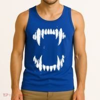 Halloween Horror Wolf Dog Vampire Monster Teeth Costume Tank Top thumb 3