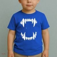 Halloween Horror Wolf Dog Vampire Monster Teeth Costume Toddler T-Shirt thumb 2