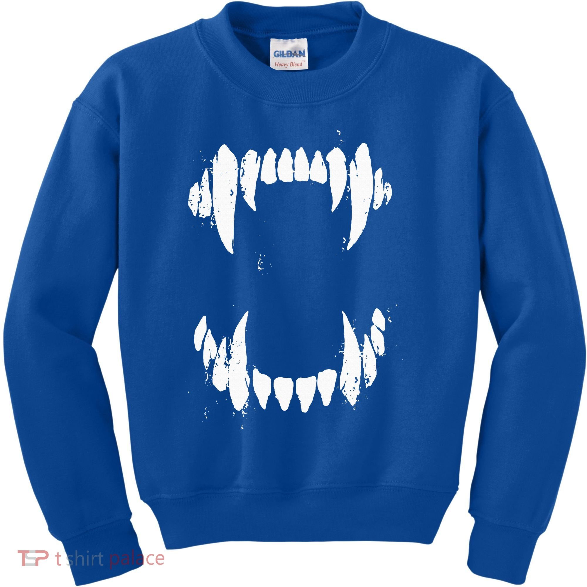 Halloween Horror Wolf Dog Vampire Monster Teeth Costume Kids Sweatshirt