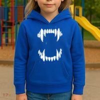 Halloween Horror Wolf Dog Vampire Monster Teeth Costume Kids Hoodie thumb 3