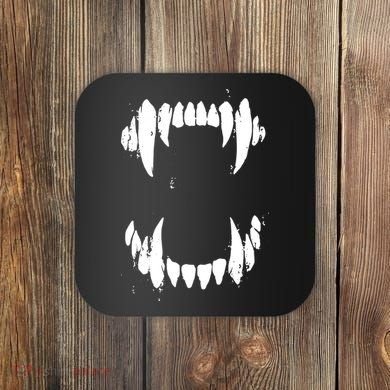 Halloween Horror Wolf Dog Vampire Monster Teeth Costume Coaster