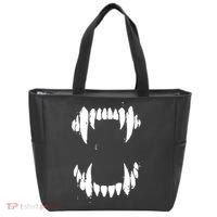 Halloween Horror Wolf Dog Vampire Monster Teeth Costume Tote Bag thumb 0