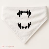 Halloween Horror Wolf Dog Vampire Monster Teeth Costume USA-Made Doggie Bandana thumb 0