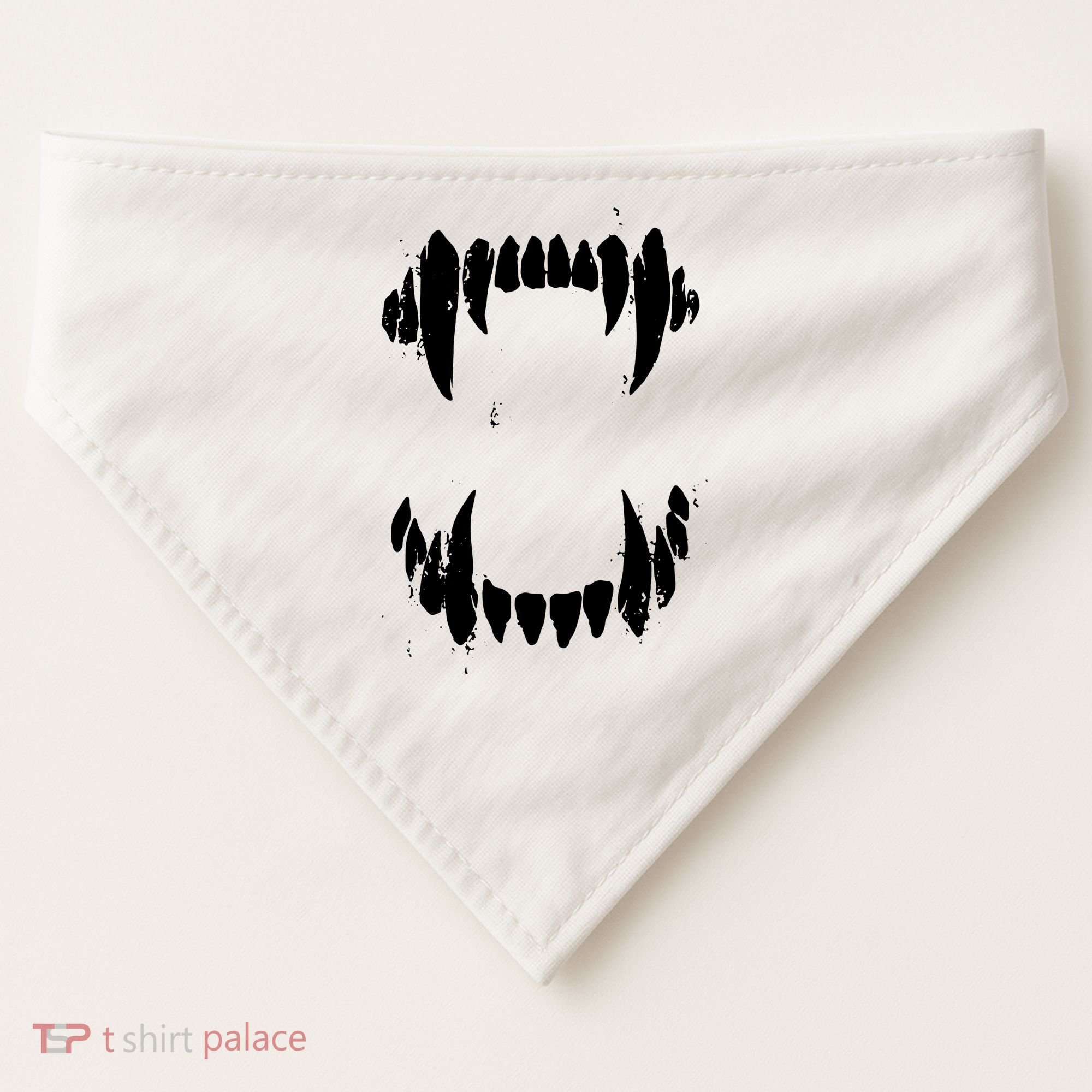Halloween Horror Wolf Dog Vampire Monster Teeth Costume USA-Made Doggie Bandana