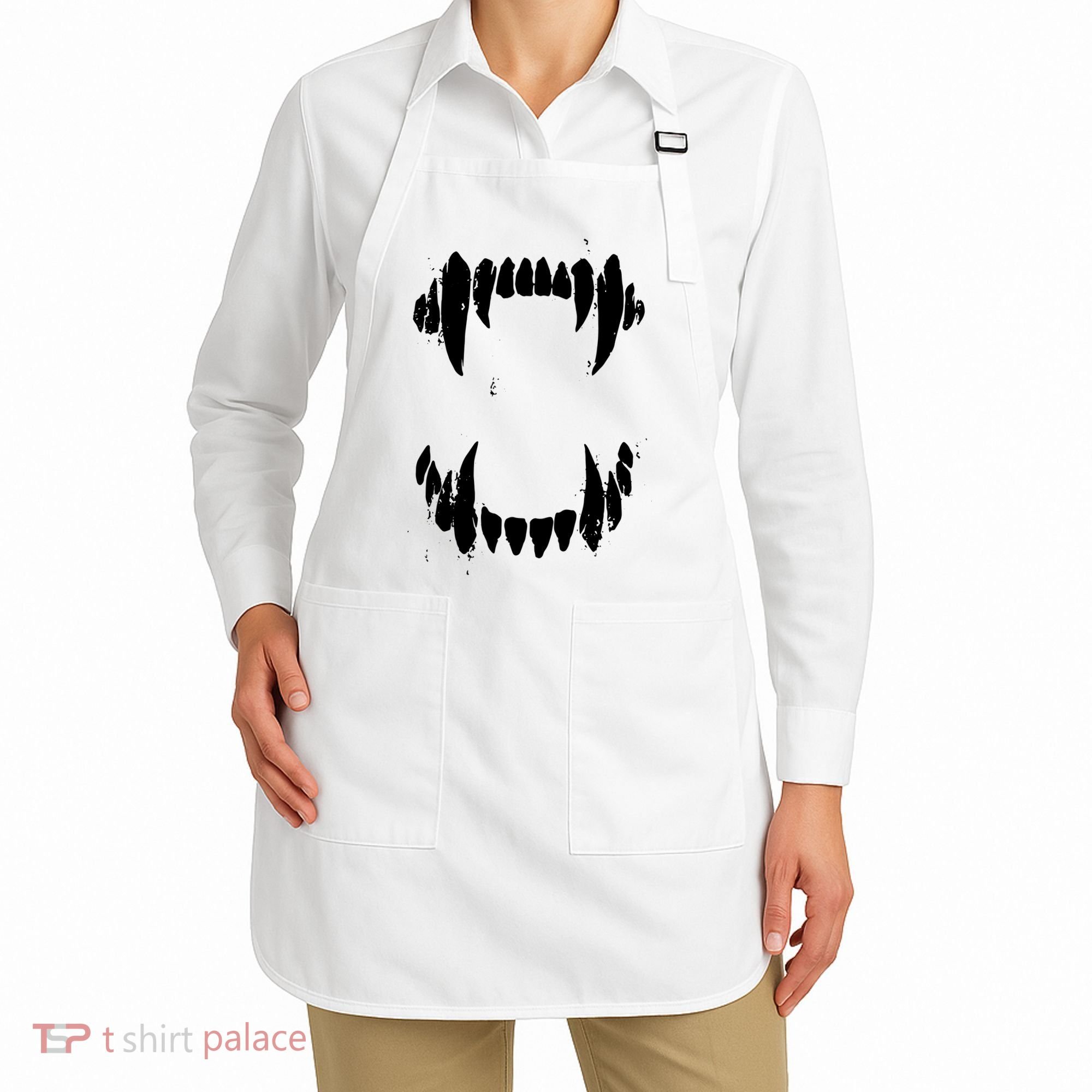 Halloween Horror Wolf Dog Vampire Monster Teeth Costume Apron