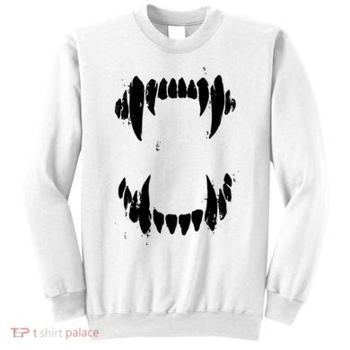 Halloween Horror Wolf Dog Vampire Monster Teeth Costume Sweatshirt