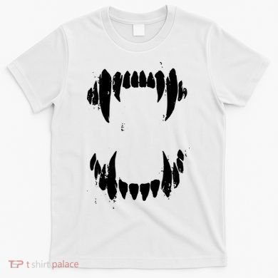 Halloween Horror Wolf Dog Vampire Monster Teeth Costume T-Shirt