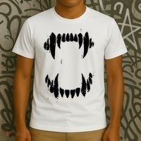 Halloween Horror Wolf Dog Vampire Monster Teeth Costume T-Shirt thumb 3