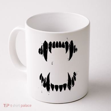 Halloween Horror Wolf Dog Vampire Monster Teeth Costume Coffee Mug