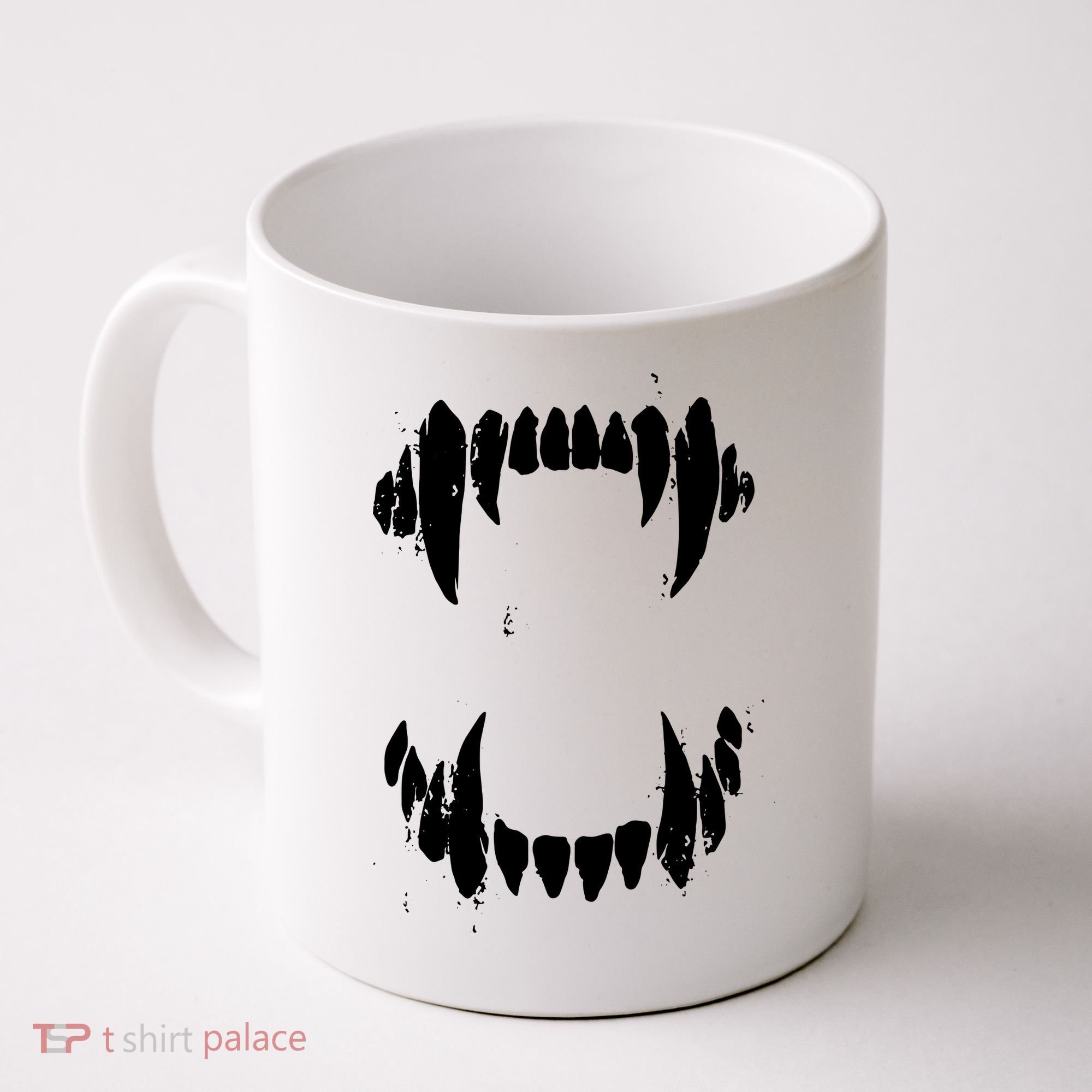 Halloween Horror Wolf Dog Vampire Monster Teeth Costume Coffee Mug