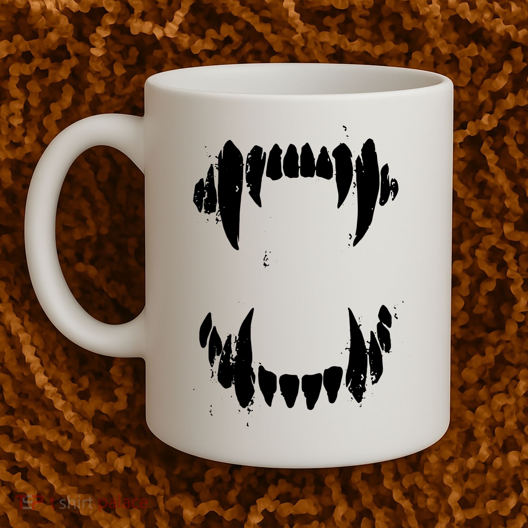 Halloween Horror Wolf Dog Vampire Monster Teeth Costume Coffee Mug