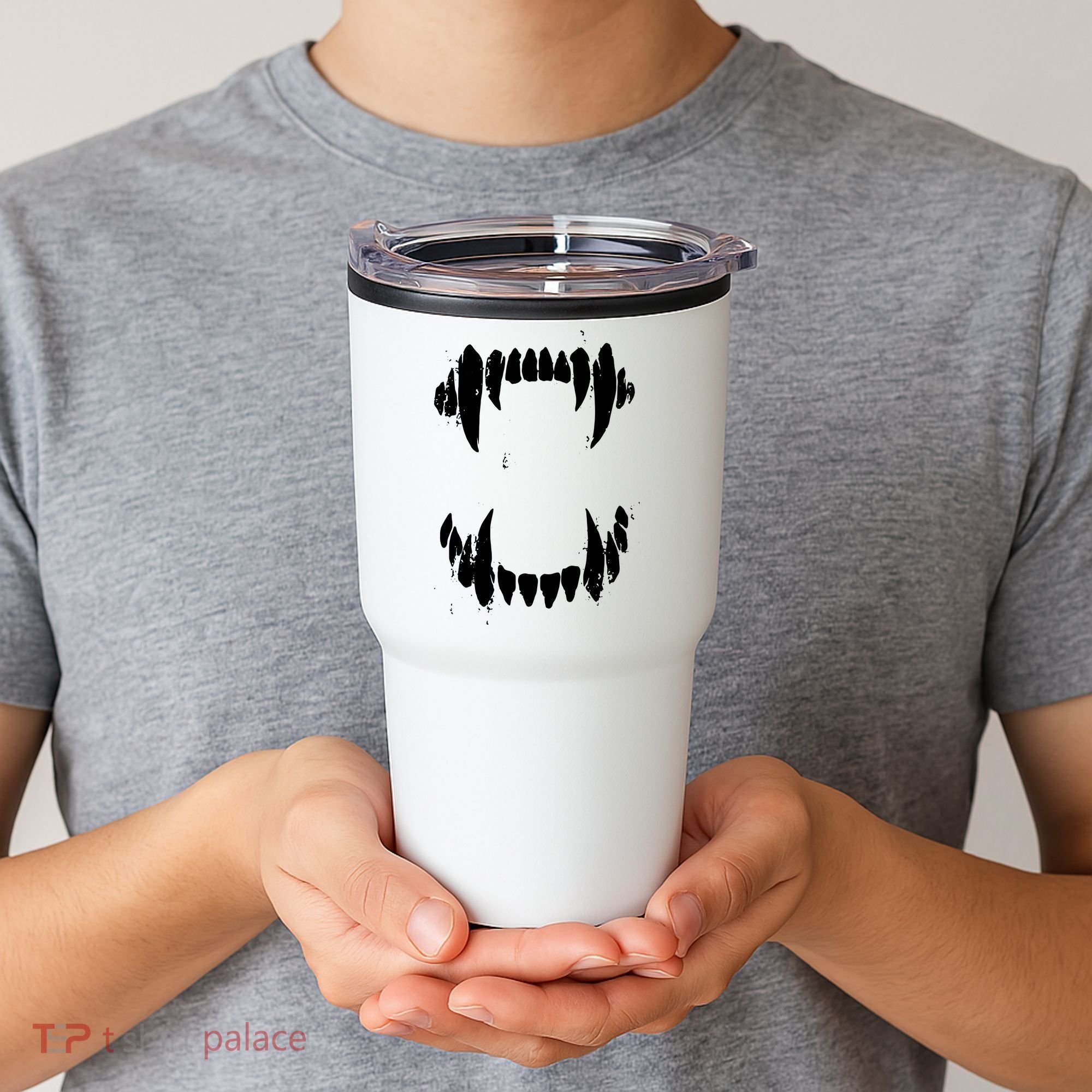 Halloween Horror Wolf Dog Vampire Monster Teeth Costume Tumbler
