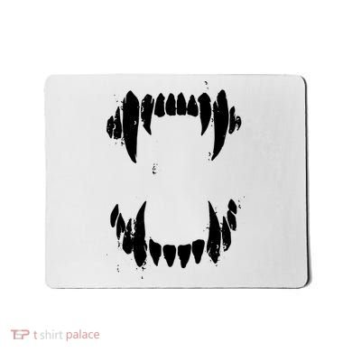 Halloween Horror Wolf Dog Vampire Monster Teeth Costume Mousepad