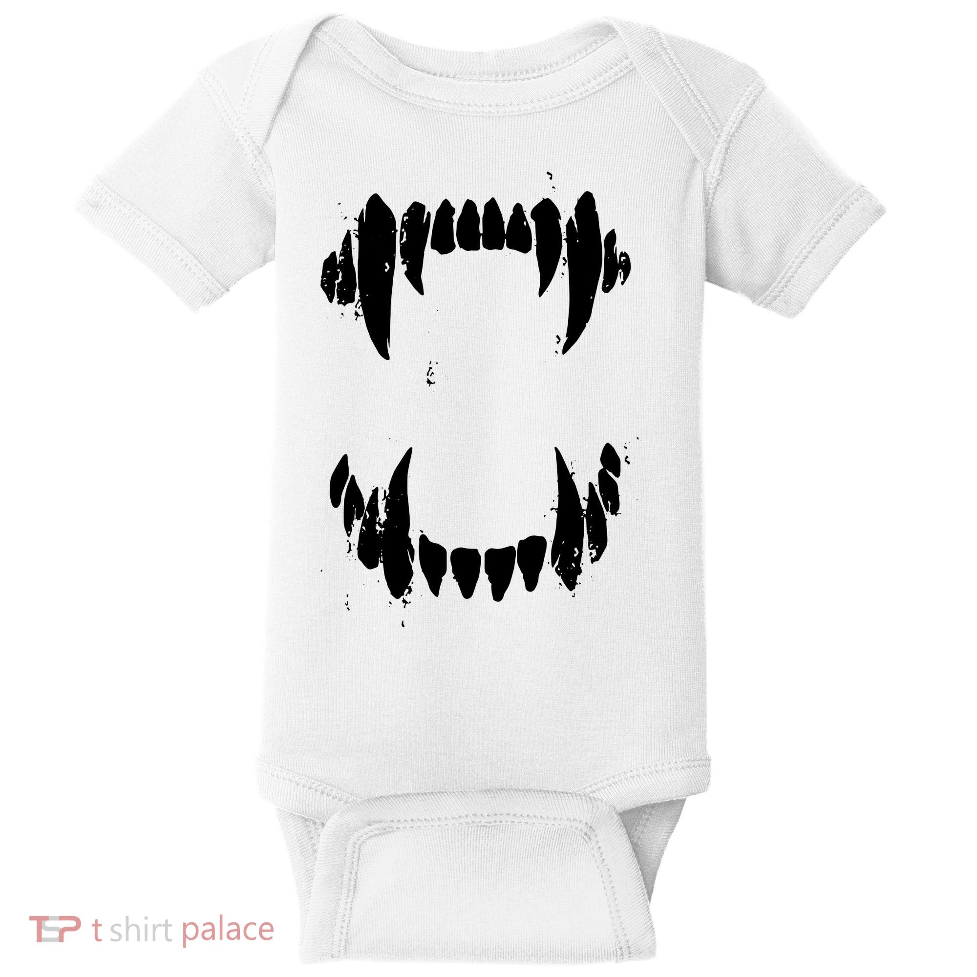 Halloween Horror Wolf Dog Vampire Monster Teeth Costume Baby Bodysuit