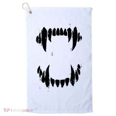 Halloween Horror Wolf Dog Vampire Monster Teeth Costume Golf Towel