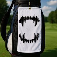 Halloween Horror Wolf Dog Vampire Monster Teeth Costume Golf Towel thumb 2