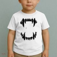 Halloween Horror Wolf Dog Vampire Monster Teeth Costume Toddler T-Shirt thumb 2