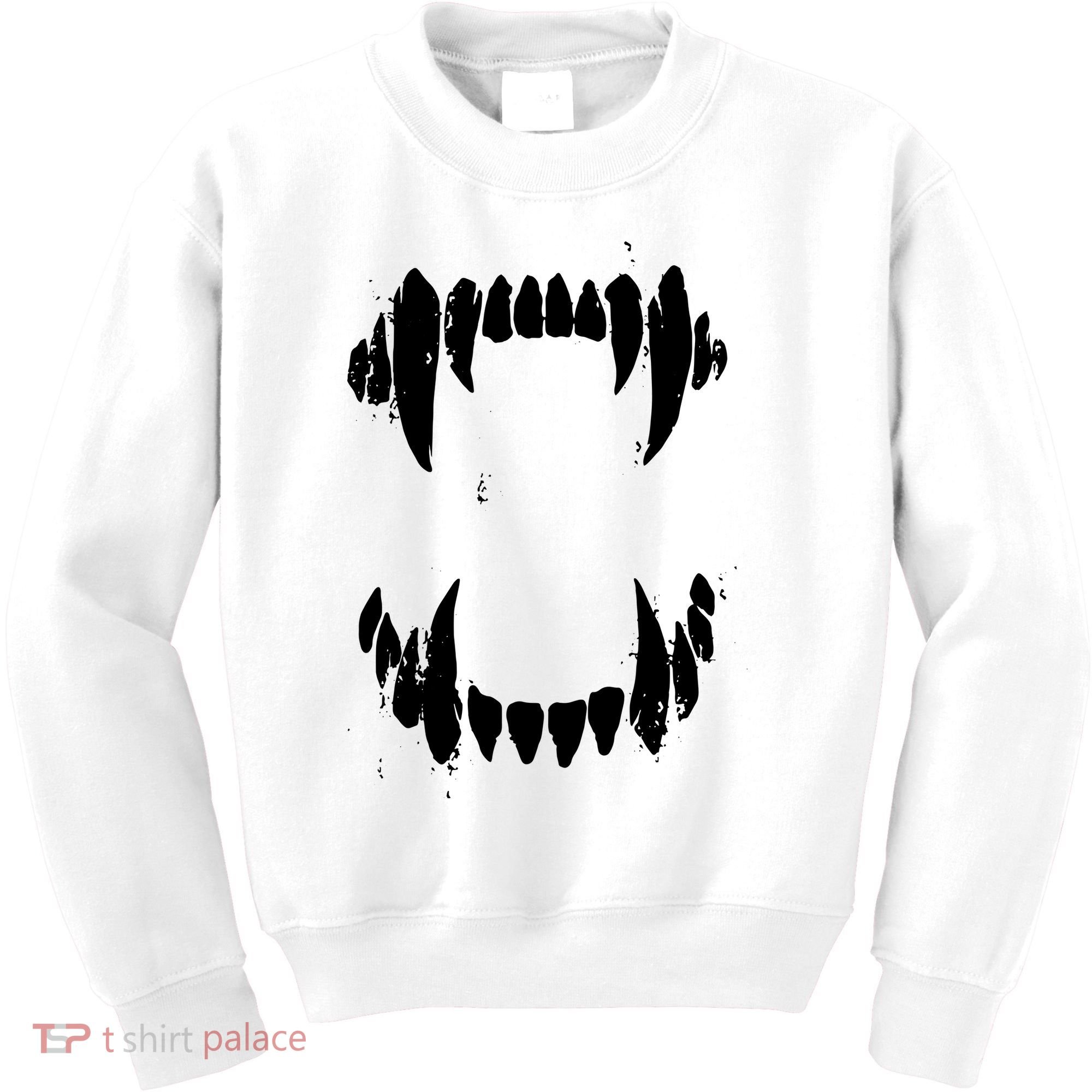 Halloween Horror Wolf Dog Vampire Monster Teeth Costume Kids Sweatshirt