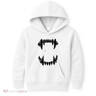 Halloween Horror Wolf Dog Vampire Monster Teeth Costume Kids Hoodie
