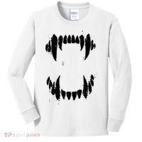 Halloween Horror Wolf Dog Vampire Monster Teeth Costume Kids Long Sleeve Shirt thumb 0