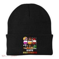 Happy Hallothanksmas Wine Glasses Wine Lover Gift Beanie thumb 0