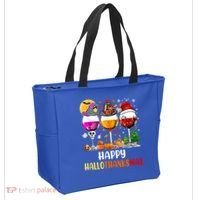 Happy Hallothanksmas Wine Glasses Wine Lover Gift Tote Bag thumb 2