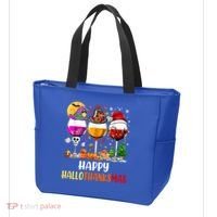 Happy Hallothanksmas Wine Glasses Wine Lover Gift Tote Bag thumb 3