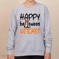 Happy Halloween Witches Cute Women's Sweatshirt thumb 0