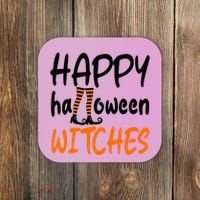 Happy Halloween Witches Cute Coaster thumb 0