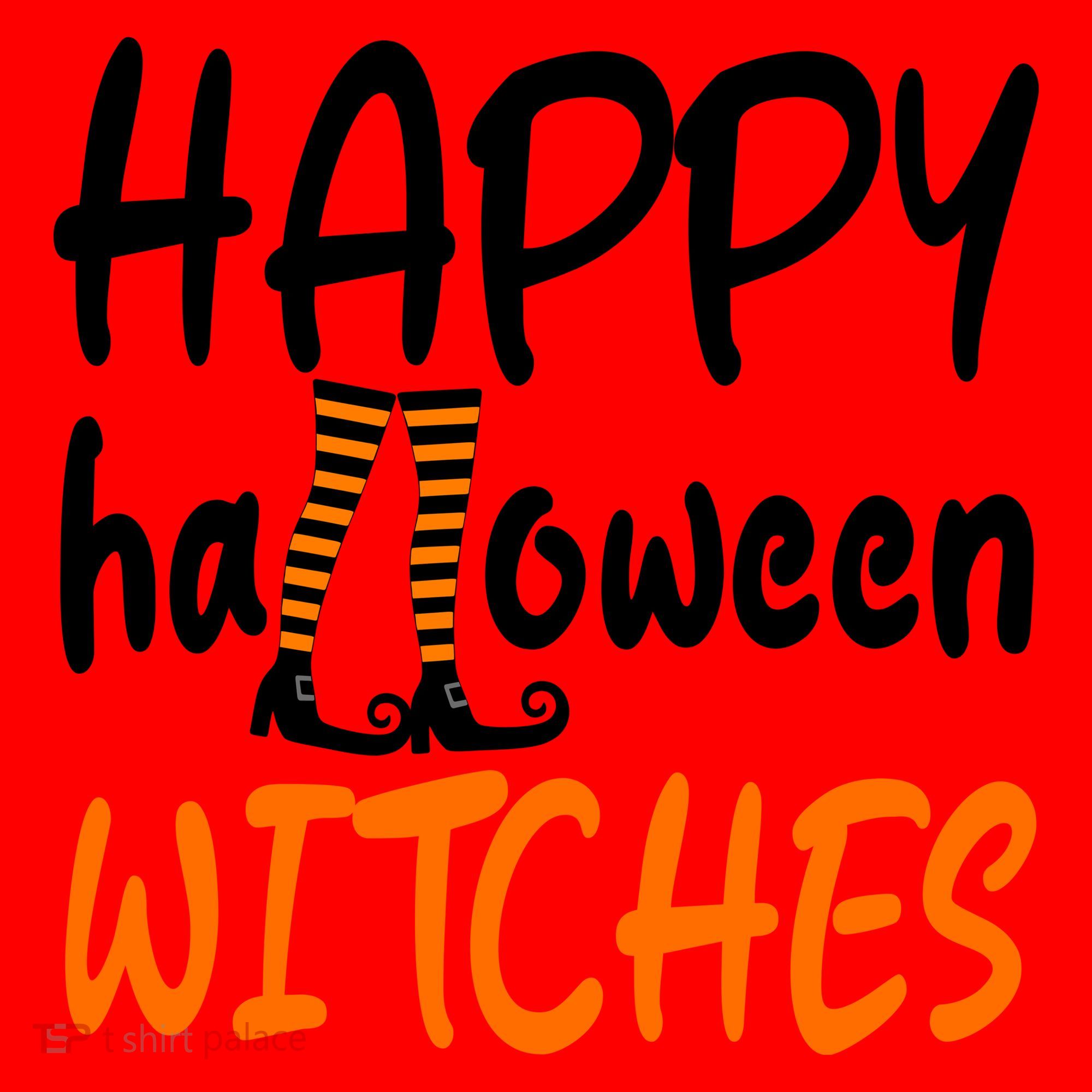 Happy Halloween Witches Cute Santa Hat