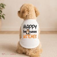 Happy Halloween Witches Cute Doggie Tank thumb 2