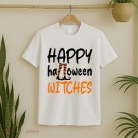 Happy Halloween Witches Cute T-Shirt thumb 2