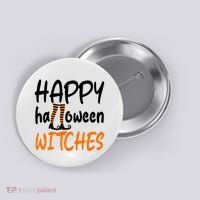 Happy Halloween Witches Cute Button thumb 0