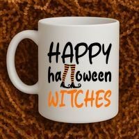 Happy Halloween Witches Cute Coffee Mug thumb 2