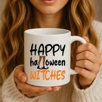 Happy Halloween Witches Cute Coffee Mug thumb 3