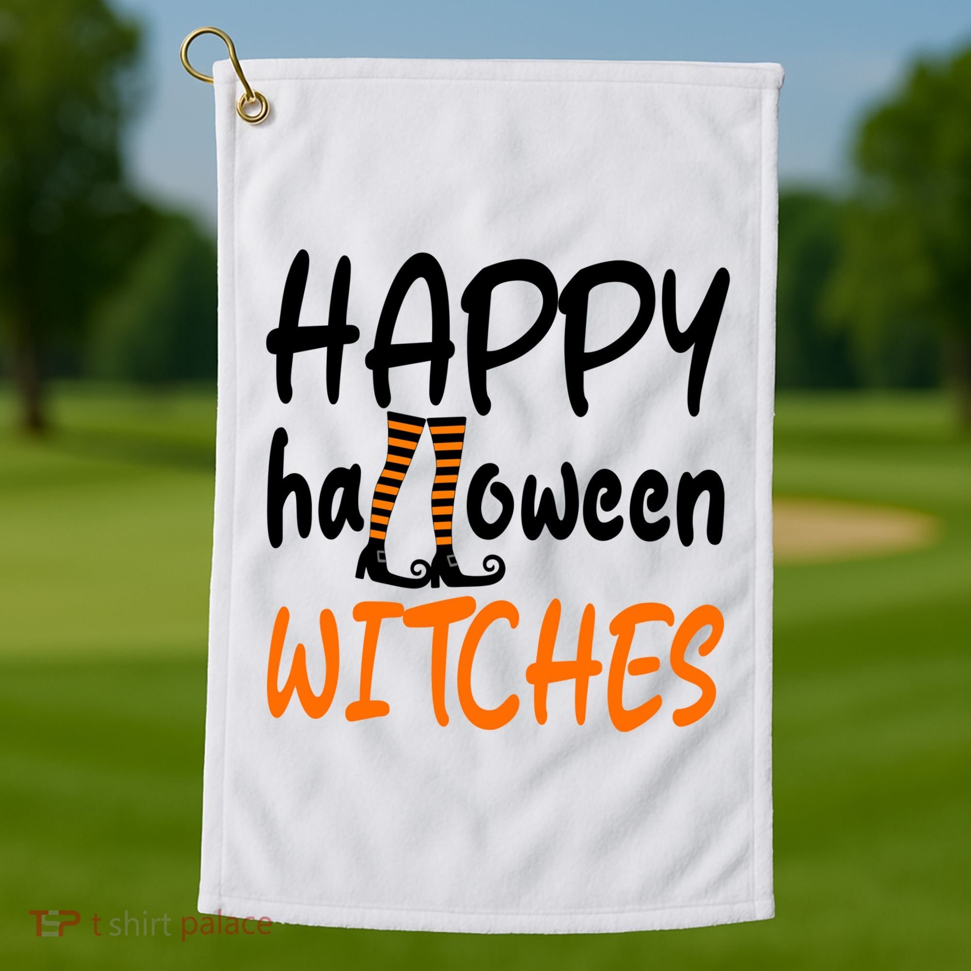 Happy Halloween Witches Cute Golf Towel