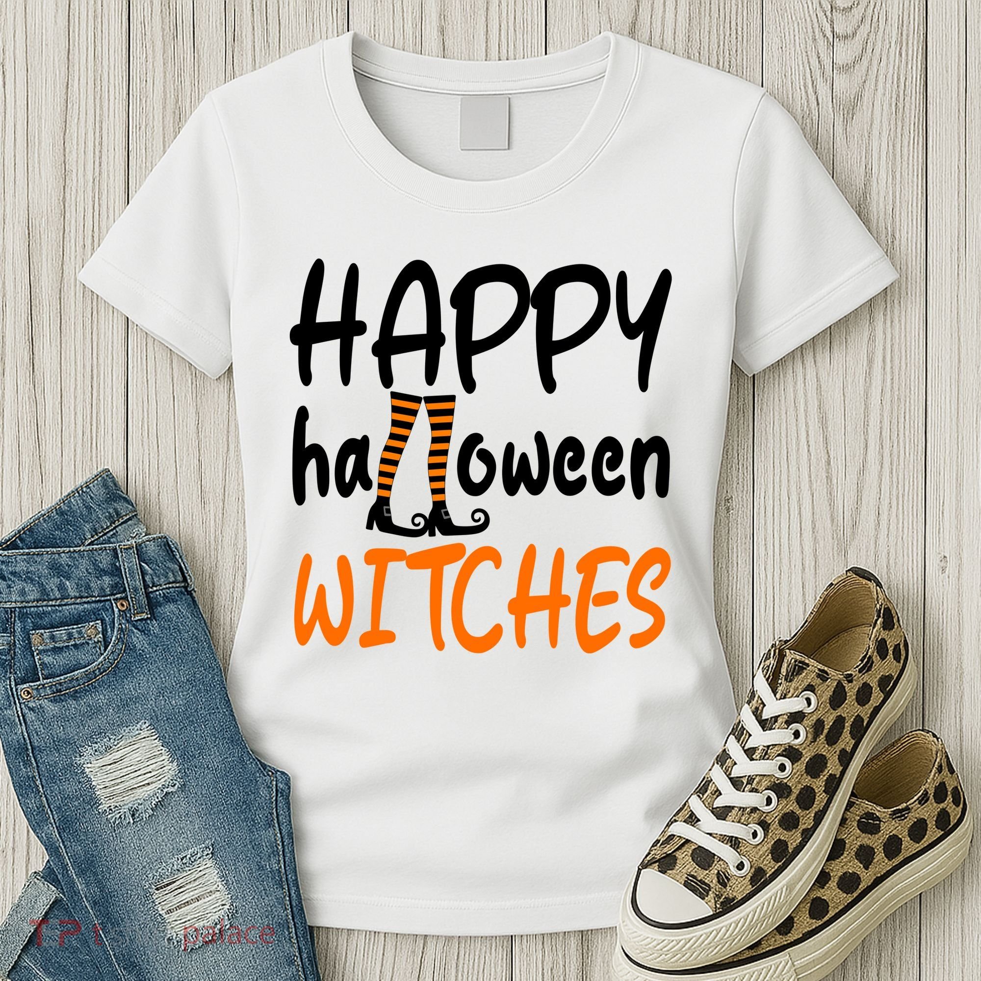 Happy Halloween Witches Cute Women's T-Shirt